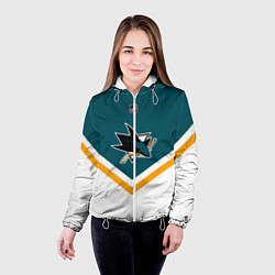 Куртка с капюшоном женская NHL: San Jose Sharks, цвет: 3D-белый — фото 2