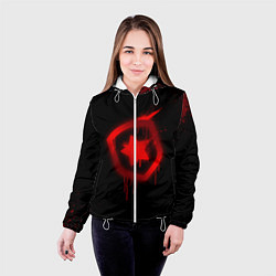 Куртка с капюшоном женская Gambit: Black collection, цвет: 3D-белый — фото 2