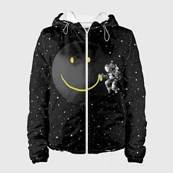Куртка с капюшоном женская Лунная улыбка, цвет: 3D-белый