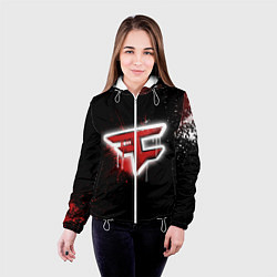 Куртка с капюшоном женская FaZe Clan: Black collection, цвет: 3D-белый — фото 2