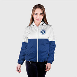 Куртка с капюшоном женская Chelsea FC: Light Blue, цвет: 3D-белый — фото 2