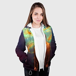 Куртка с капюшоном женская Рыбки, цвет: 3D-белый — фото 2