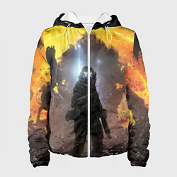 Куртка с капюшоном женская Titanfall: Robots War, цвет: 3D-белый