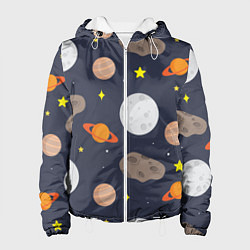 Куртка с капюшоном женская Луна, цвет: 3D-белый