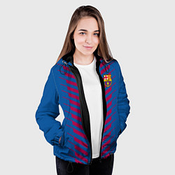 Куртка с капюшоном женская FC Barcelona: Creative, цвет: 3D-черный — фото 2