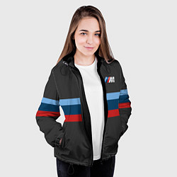 Куртка с капюшоном женская BMW 2018 M Sport, цвет: 3D-черный — фото 2