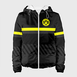 Куртка с капюшоном женская FC Borussia 2018 Original #3, цвет: 3D-белый