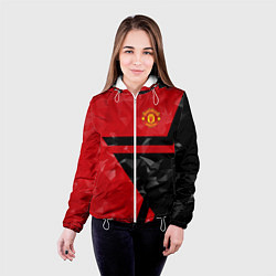 Куртка с капюшоном женская FCMU: Red & Black Star, цвет: 3D-белый — фото 2