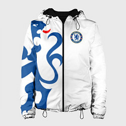 Куртка с капюшоном женская FC Chelsea: White Lion, цвет: 3D-черный