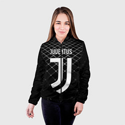 Куртка с капюшоном женская FC Juventus: Black Lines, цвет: 3D-черный — фото 2
