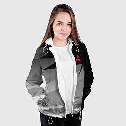 Куртка с капюшоном женская MITSUBISHI SPORT, цвет: 3D-белый — фото 2