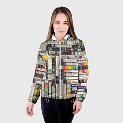 Куртка с капюшоном женская VHS-кассеты, цвет: 3D-белый — фото 2
