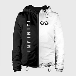 Куртка с капюшоном женская Infiniti: Black & White, цвет: 3D-черный