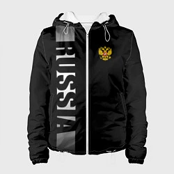 Куртка с капюшоном женская Russia: Black Line, цвет: 3D-белый