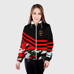 Куртка с капюшоном женская Полиция: Камуфляж, цвет: 3D-белый — фото 2