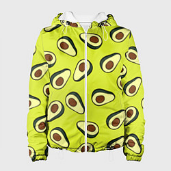 Куртка с капюшоном женская Стиль авокадо, цвет: 3D-белый