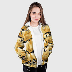Куртка с капюшоном женская Doge: Deal with it, цвет: 3D-белый — фото 2