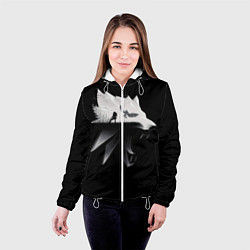 Куртка с капюшоном женская Волк Ведьмака, цвет: 3D-белый — фото 2