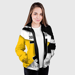 Куртка с капюшоном женская FC Juventus, цвет: 3D-черный — фото 2