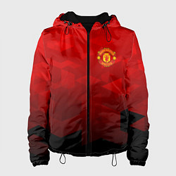 Куртка с капюшоном женская FC Man UTD: Red Poly, цвет: 3D-черный