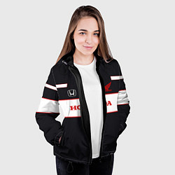 Куртка с капюшоном женская Honda Sport, цвет: 3D-черный — фото 2