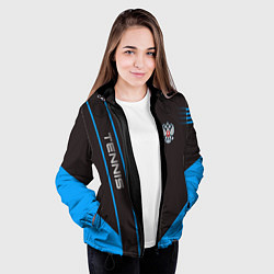 Куртка с капюшоном женская Tennis: Russian Style, цвет: 3D-черный — фото 2