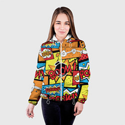 Куртка с капюшоном женская Boom Pop Art, цвет: 3D-белый — фото 2