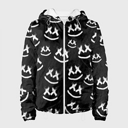Куртка с капюшоном женская Marshmello: Black Pattern, цвет: 3D-белый