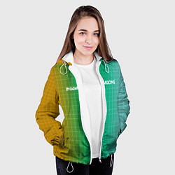 Куртка с капюшоном женская Imagine Dragons: Evolve Grid, цвет: 3D-белый — фото 2