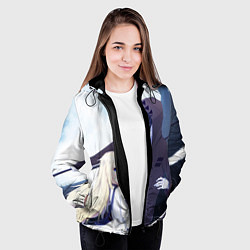 Куртка с капюшоном женская Ангел кровопролития, цвет: 3D-черный — фото 2