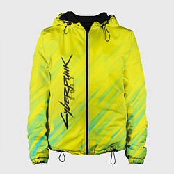 Куртка с капюшоном женская Cyberpunk 2077: Yellow, цвет: 3D-черный