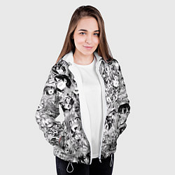 Куртка с капюшоном женская Manga Ahegao, цвет: 3D-белый — фото 2