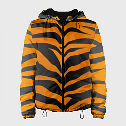 Куртка с капюшоном женская Шкура тигра, цвет: 3D-черный