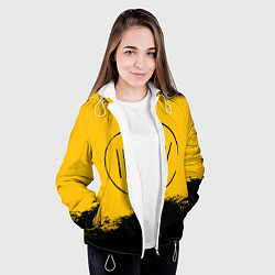 Куртка с капюшоном женская 21 Pilots: Yellow Logo, цвет: 3D-белый — фото 2