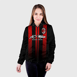 Куртка с капюшоном женская AC Milan, цвет: 3D-черный — фото 2