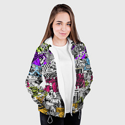 Куртка с капюшоном женская Watch Dogs: Pattern, цвет: 3D-белый — фото 2
