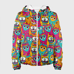 Женская куртка Совы разноцветные