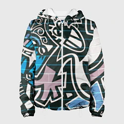 Куртка с капюшоном женская Graffiti Art, цвет: 3D-белый