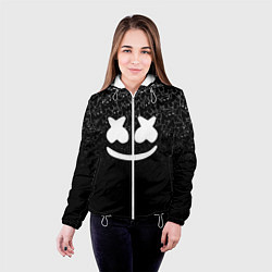 Куртка с капюшоном женская Marshmello Black, цвет: 3D-белый — фото 2