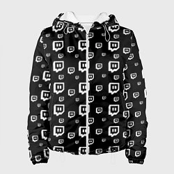Куртка с капюшоном женская Twitch: Black Pattern, цвет: 3D-белый