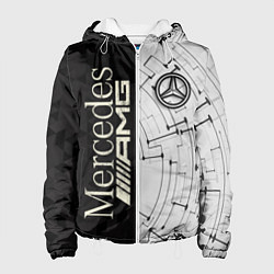 Куртка с капюшоном женская Mercedes AMG: Techno Style, цвет: 3D-белый