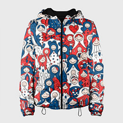 Женская куртка Русские матрешки триколор