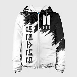 Куртка с капюшоном женская BTS: White & Black, цвет: 3D-белый