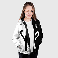 Куртка с капюшоном женская ЪУЪ СЪУКА: ЧБ, цвет: 3D-черный — фото 2