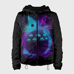 Куртка с капюшоном женская Милый Тоторо, цвет: 3D-черный