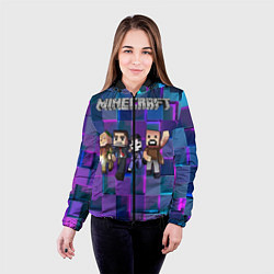 Куртка с капюшоном женская Minecraft Heroes, цвет: 3D-черный — фото 2