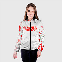 Куртка с капюшоном женская STRANGER THINGS, цвет: 3D-черный — фото 2