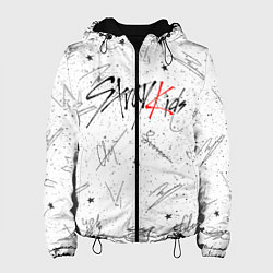Куртка с капюшоном женская STRAY KIDS АВТОГРАФЫ, цвет: 3D-черный