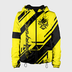 Куртка с капюшоном женская Cyberpunk 2077: Yellow Samurai, цвет: 3D-черный