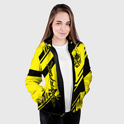 Куртка с капюшоном женская Cyberpunk 2077: Yellow Samurai, цвет: 3D-черный — фото 2